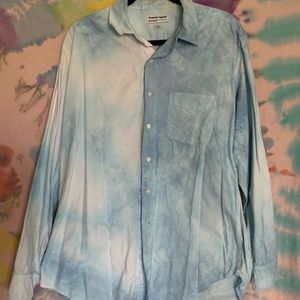 Button Down Tie Dye T-shirt Size Large